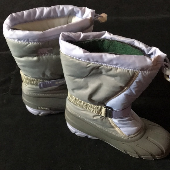 Women’s SOREL Snow Boots Youth Size 6 Lavendar / Gray Blue / Gray NY1810… - Picture 3 of 12